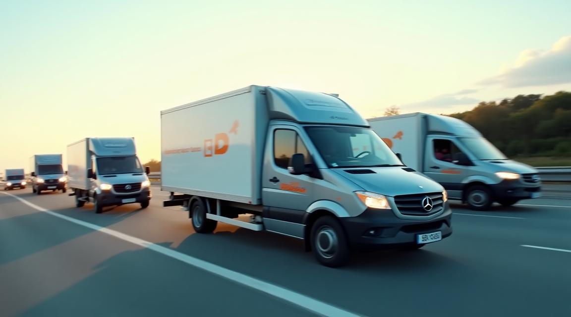 SwiftTrack delivery vans and team in action